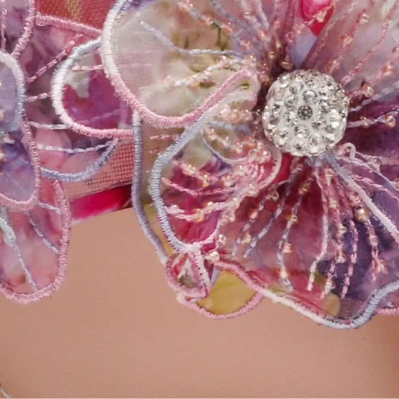 Betsey Johnson Women's PETRA Floral Slingback Heels - Pink Size 8 - Picture 15 of 15